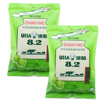 悠哈特浓抹茶牛奶糖103g*2袋