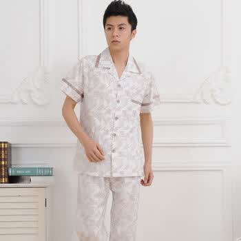 金丰田<em>夏季男士</em>纯棉<em>睡衣</em>套装 男式<em>短袖</em>全棉家