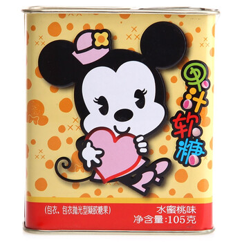 滨崎小熊果汁软糖水蜜桃味105g*4盒