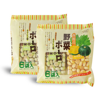 日本进口 西村菠菜米饼120g（6袋）*2袋