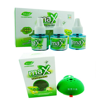 默思卡森max-concern婴儿无味电热蚊香液套装3*45ml+可调式电热蚊香器1111+1113