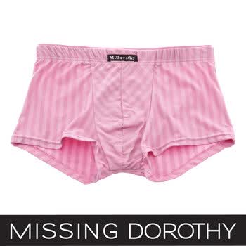 [Missing Dorothy]韩国热销条纹舒适男士平角内裤_MMDR0Z26 浅粉色 105(L)