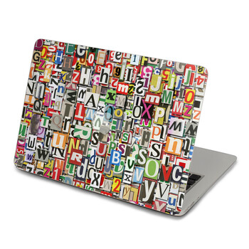 SkinAT 苹果笔记本MacBook外壳A面保护贴膜 3M材料 混乱字母 Pro 13