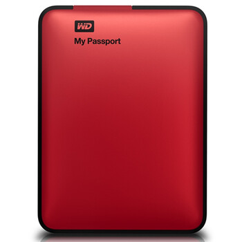 西部数据（WD）2012最新款 My Passport USB3.0 1TB 超便携移动硬盘（红色）WDBBEP0010BRD-PESN