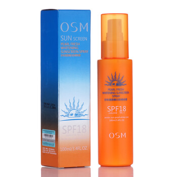 欧诗漫O.S.M珍珠清透嫩白防晒喷雾SPF18PA++ 100ml