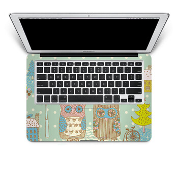 SkinAT 苹果笔记本MacBook手托保护贴膜 不含键盘 3M材料 恋恋猫头鹰 Air 11
