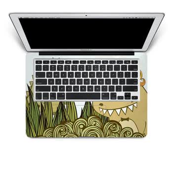 SkinAT 苹果笔记本MacBook手托保护贴膜 不含键盘 3M材料 卷发恐龙1 Air 13 2011款