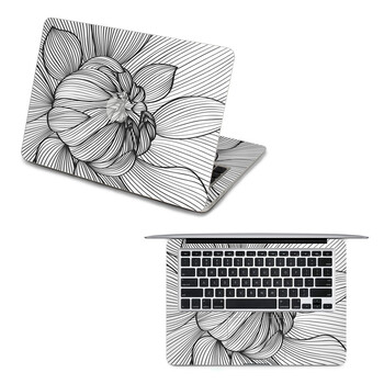 SkinAT 苹果笔记本MacBook全套保护贴膜 不含键盘 3M材料 白描花 Pro 15 (Retina)