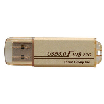 十铨科技（Team）USB3.0 F108 轻巧便携铝合金外壳 32GB U盘 金色