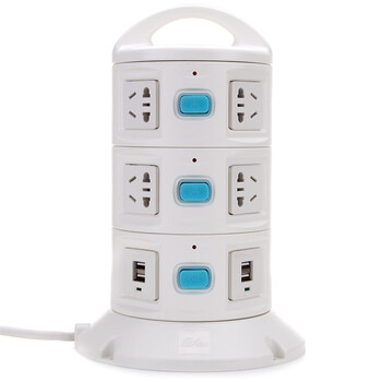 牛人（NIUREN) NR-238H 12位四USB接口手提立式插座 3米