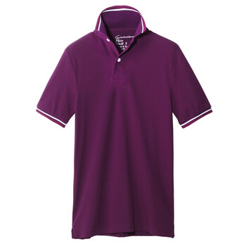 Giordano佐丹奴 Polo 男撞色边小立领修身POLO 01012001 紫色1 XL