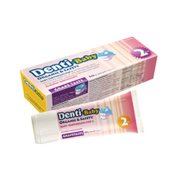 丹碧 DENTI 婴幼儿牙膏step2 草莓 葡萄 70g 草莓均码