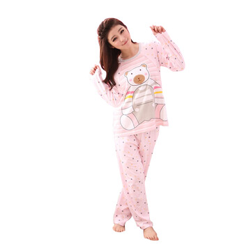 喜孕娇 春夏装孕妇装家居服/哺乳装/月子服 睡衣套装 喂奶衣+孕妇裤 TZ008 粉色 均码