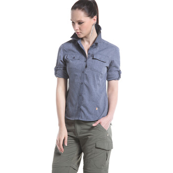 Zelten 速干面料 简约舒适女款快干长袖衬衣 防