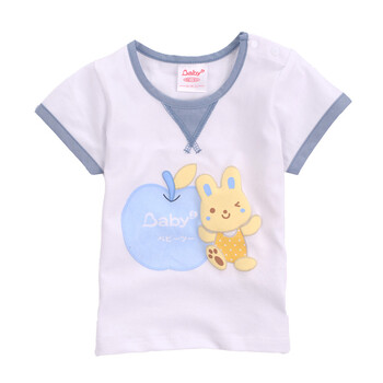 Baby2 2012新款婴幼儿夏装男婴童短袖T恤圆领衫YTA392063 白色 100