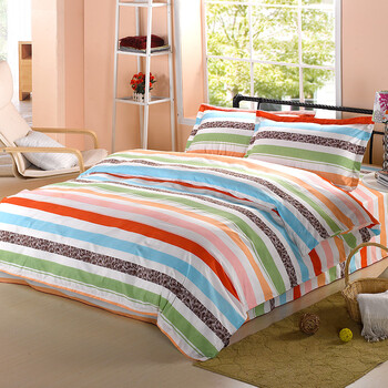 品诚家纺 钻石棉单品被套 1.5/1.8m 钻石棉 床上用品 条彩恋 200cm*230cm