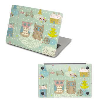 SkinAT 苹果笔记本MacBook外壳及底部保护贴膜 3M材料 恋恋猫头鹰 Air 13 2011款