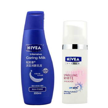 NIVEA妮维雅深层润肤乳液200ml+ 晶纯皙白轻透防晒隔离乳50ml