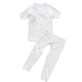 良质工房 连体衣小偏襟开裆裤套装 浅蓝色 59cm