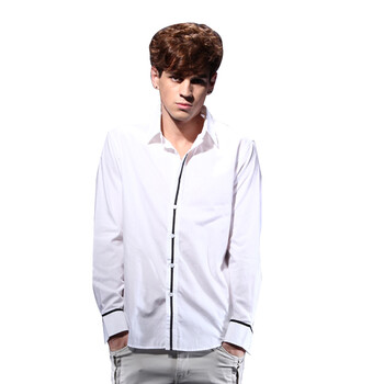 DESIGN CORNER 男士长袖商务衬衫修身衬衫SH11S1069 黑色 XXL