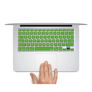 SkinAT MacBook苹果笔记本 iMac 键盘贴膜 保护贴 键盘膜 贴纸 绿色块 Pro 15 (Retina)