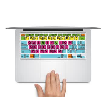 SkinAT MacBook苹果笔记本 iMac 键盘贴膜 保护贴 键盘膜 贴纸 色板大字体4 Pro 15 (Retina)