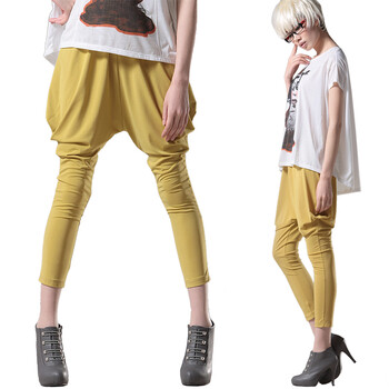觅雅2012品质女装欧美夏季哈伦裤运动裤小脚裤休闲R12QK06 芒果黄 S
