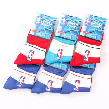 NBA女士休闲运动船袜 B008 杂色 六双装 尺码22-24cm