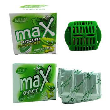 默思卡森max-concern婴儿安全无味电热蚊香片30片+片式电热蚊香器1003+1014