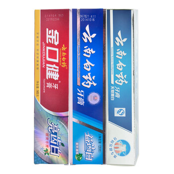 云南白药美白牙膏三宝3支装（冬青香165g+激爽薄荷120g+酷爽冬青145g）