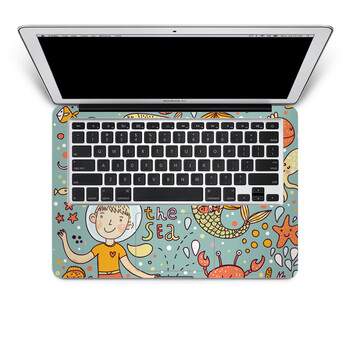 SkinAT 苹果笔记本MacBook手托保护贴膜 不含键盘 3M材料 海底世界 Pro 15 (Retina)