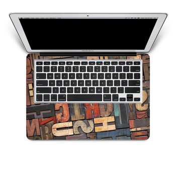 SkinAT 苹果笔记本MacBook手托保护贴膜 不含键盘 3M材料 木刻字母 Pro 15 (Retina)