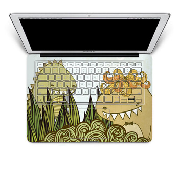 SkinAT 苹果笔记本MacBook手托保护贴膜 含键盘 3M材料 卷发恐龙1 Pro 15 (Retina)
