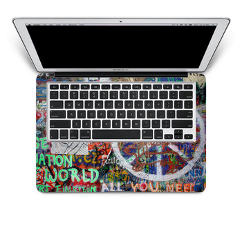 SkinAT 苹果笔记本MacBook手托保护贴膜 不含键盘 3M材料 涂鸦墙1 Pro 15 (Retina)
