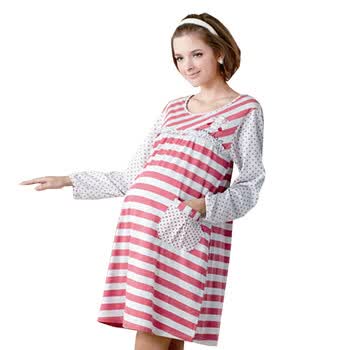 夏季新款~哺乳睡衣~月子服/孕妇装【雅孕-BE61】 枚红色 XL