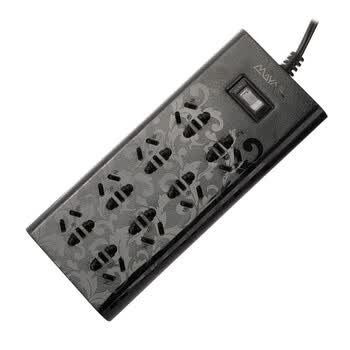 玛雅（MAYA）R822PF-BZ 8位总控防雷防涌/过载保护/一体铜条/新国标艺术插座 2米