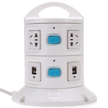 牛人（NIUREN) NR-228H 8位四USB接口塔型电源转换器 3米
