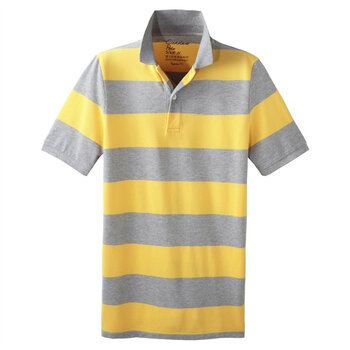 Giordano佐丹奴 Polo 男炫彩个性横间修身POLO 01012014 明黄 XL