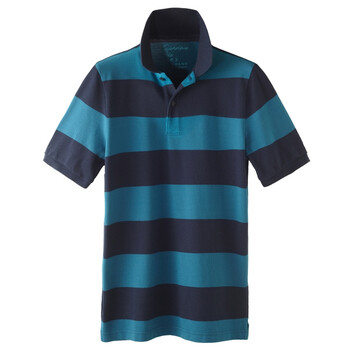 Giordano佐丹奴 Polo 男炫彩个性横间修身POLO 01012014 深蓝色 L