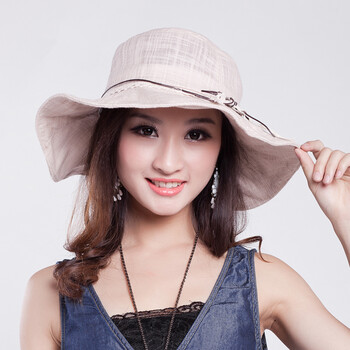touch yf951-1 花边大木扣遮阳帽子 夏季女韩版潮太阳帽 白色 M(56-58cm)