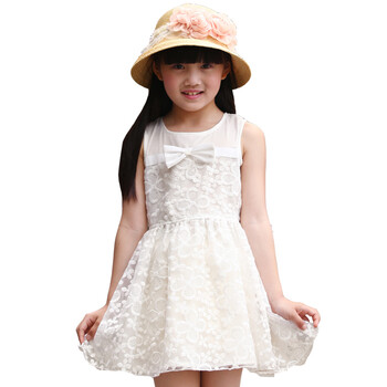 DEESHA笛莎女童装夏季新款母女亲子装连衣裙1213313/1264456 公主款白色 160