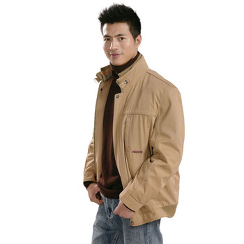 恒源祥 男士短款 中老年商务休闲羽绒服7021 驼色6# 190/104A(XXXXL)