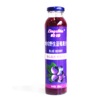岭珍野生蓝莓果汁4瓶装（300ml/瓶）