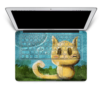 SkinAT 苹果笔记本MacBook手托保护贴膜 含键盘 3M材料 涂鸦墙小猫 Pro 15 (Retina)