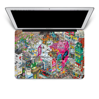 SkinAT 苹果笔记本MacBook手托保护贴膜 含键盘 3M材料 像素画13 Pro 15 (Retina)