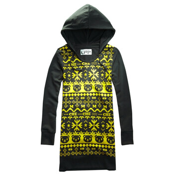 Giordano佐丹奴BSX T恤 女趣味小熊印花连帽卫衣 04321521 灰色 M