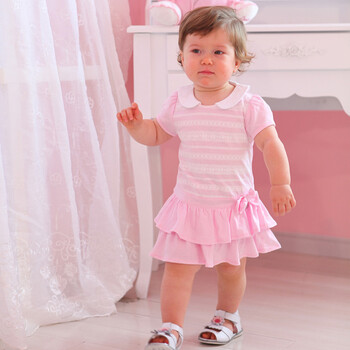 Baby2 2012新款婴幼儿夏装女婴童翻领衫套装YXB392082
