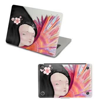 SkinAT MacBook防水保护贴膜 3M材料 水彩女孩 Air 11