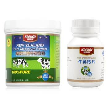 汤臣倍健 顶呱呱新西兰牛初乳粉（进口）60g + 牛乳钙片60片 送牛乳钙片20片+鳕鱼肝油20粒