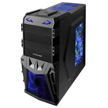 至睿（Vision）战魔A9 机箱（倒置38度架构/USB3.0/SSD位/背部走线/电源下置）黑色